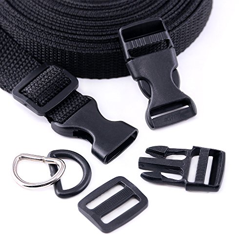Heavy duty dual adjustable side release plastic buckles flat boucles de haute résistance - 7