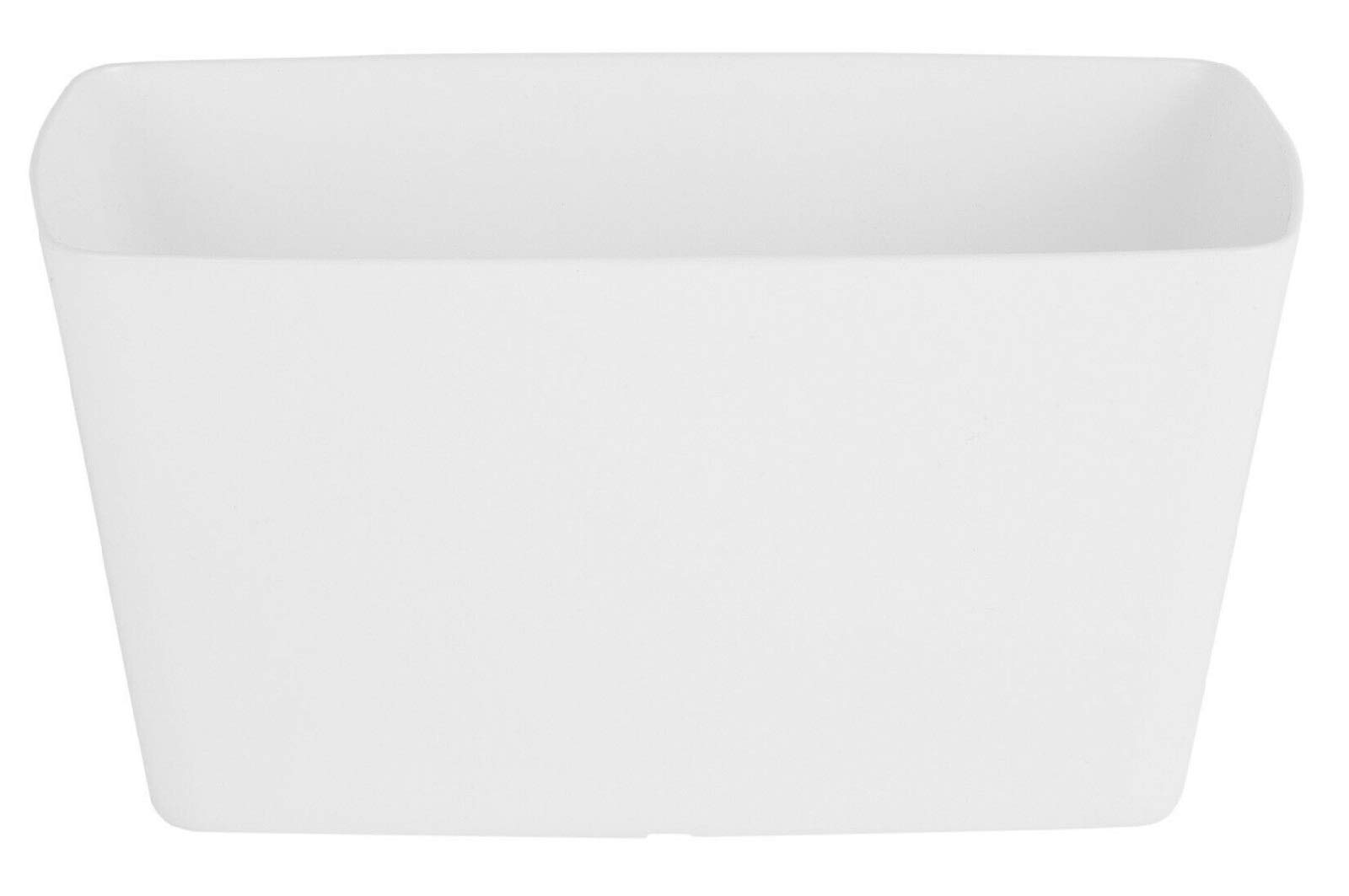 Rammento Large 30cm Long Garden Rectangle Planter Plant Pot Indoor/Outdoor Bright White