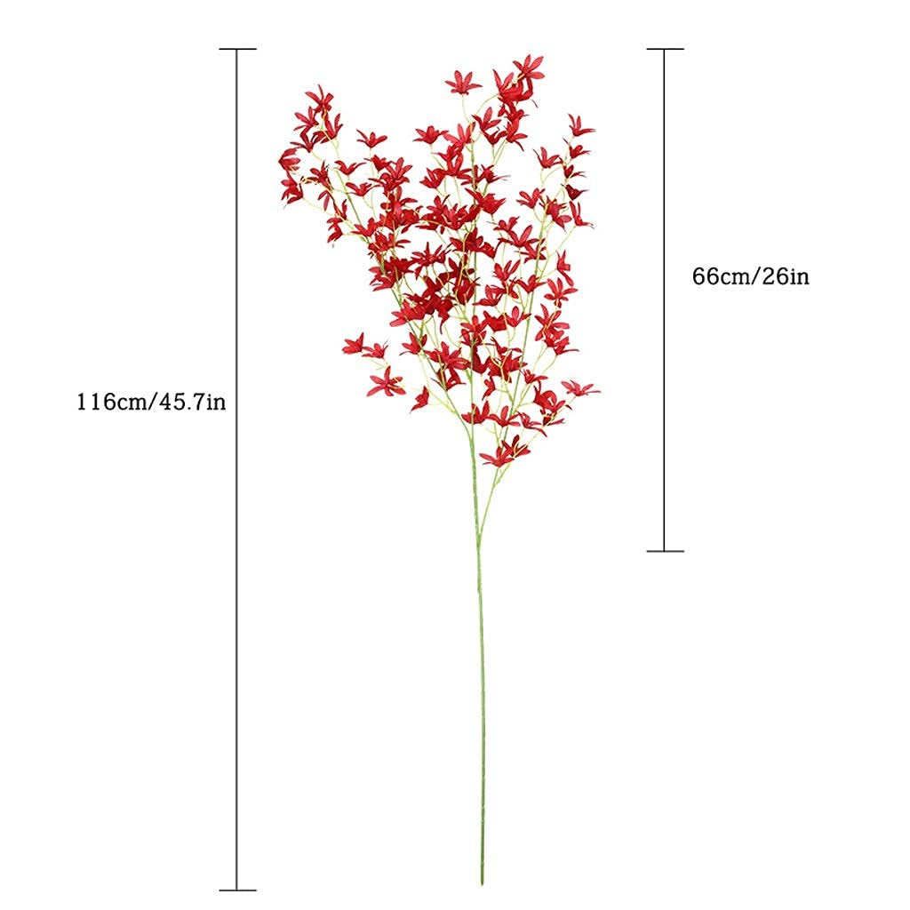 Künstliche Blumen, 12 Bündel, Blumenstrauß, künstliche Blumen für Zuhause, Hochzeitsstrauß, Garten, Innen- und Außendekoration (Farbe: Rot) Interesting Life