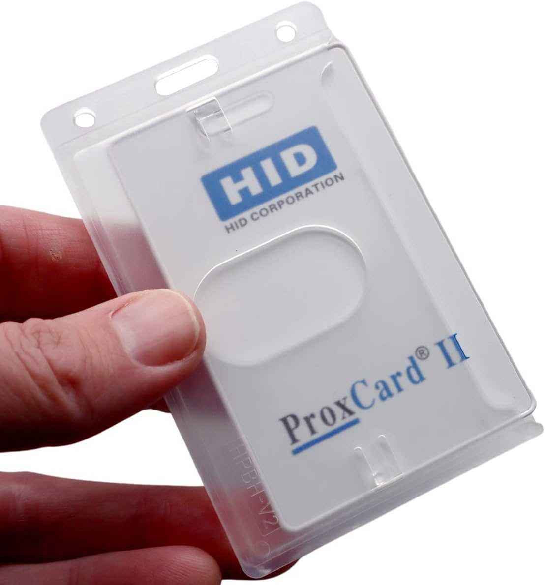 Vertical Rigid Badge Holders for HID Clamshell 70 Mil Prox Card II