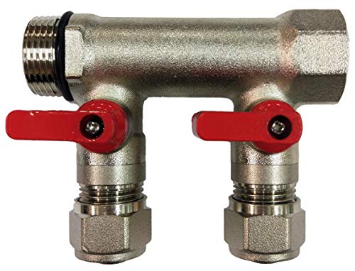 2 Loop Plumbing Manifold w/ 3/4