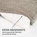 JAMAXX Premium Hundekissen Orthopädische Füllung, Waschbar Bezug aus Edlem Chinelle Stoff, Weiche Kompakte Füllung mit Visco-Schaumstoff-Flocken,120x90 (L), Sand