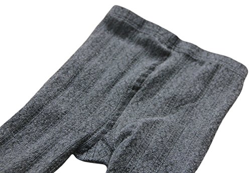 X&F Little Girls' Warm Cable Knit Footed Tights Cotton Stockings Leggings4