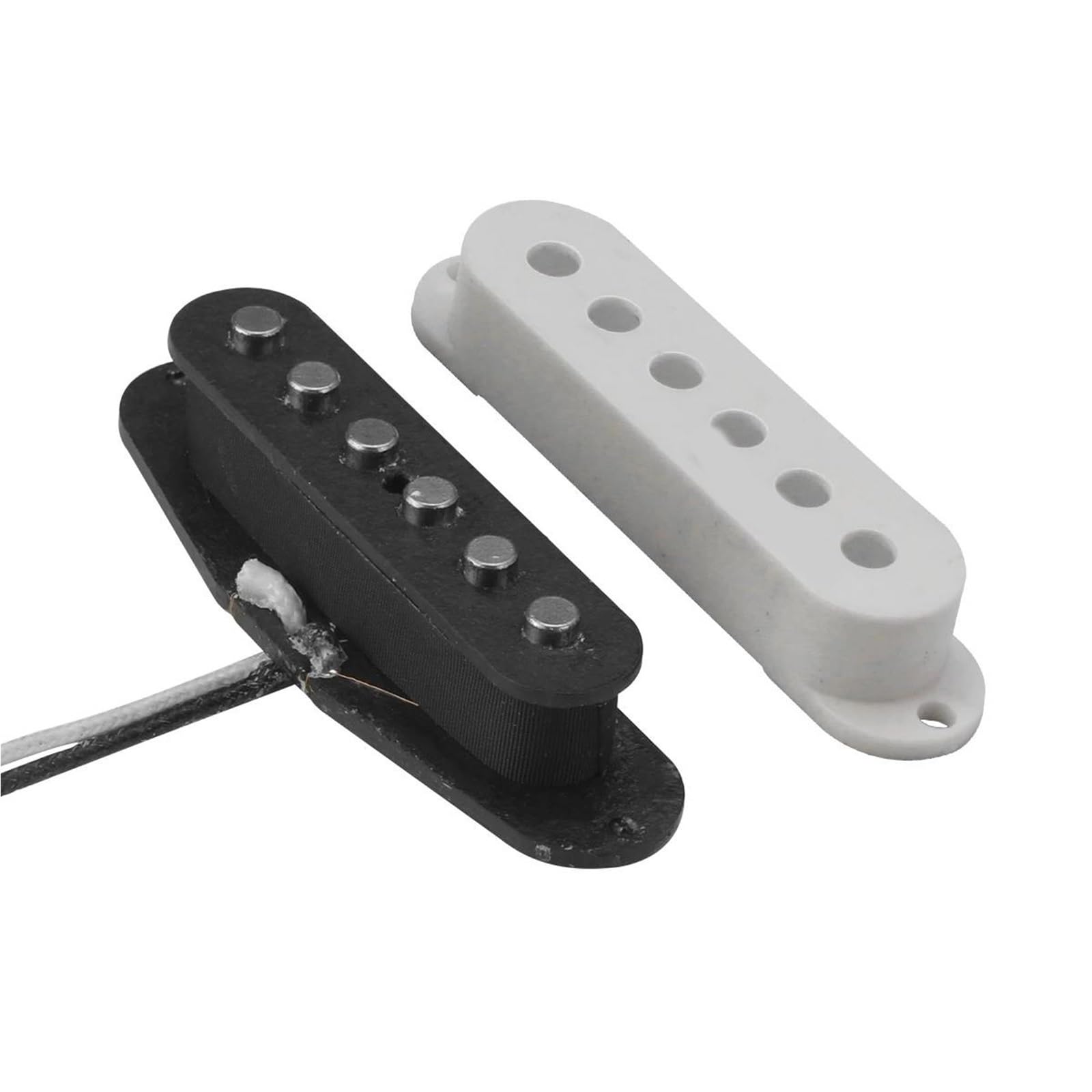 Przetwornik gitarowy Alnico 5 Vintage z płaską cewką i pojedynczą cewką Przetwornik Części Gitary Elektrycznej(Black Bridge)