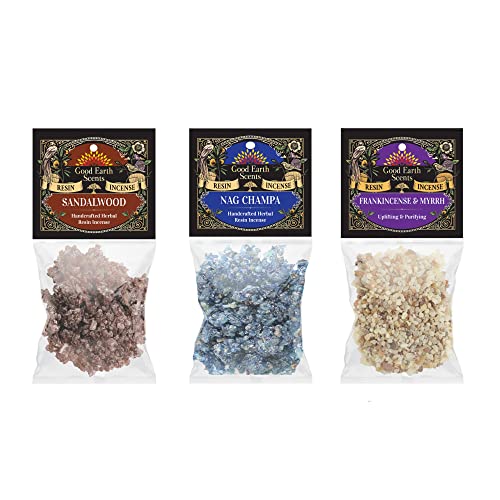 SOUL STICKS Resin Incense Variety Sampler Kit, 3 Pack, 1 Ounce Bags (Aromatic Blend)