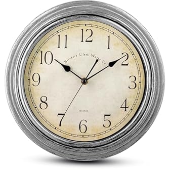 Silver Wood Wall Clocks