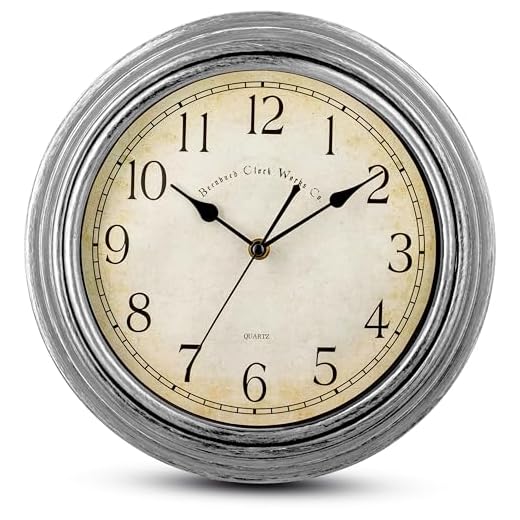 Bernhard Products Vintage Wall Clock Silent Non Ticking 12 Inch Quality Quartz Battery Operated