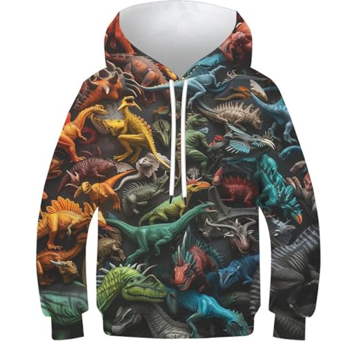 Sweat à capuche léger dinosaure pour éviter de transpirer au collège