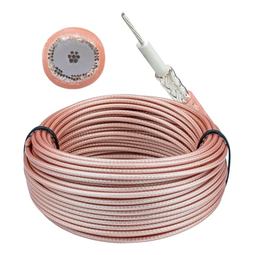 urcianow - urcianow RG316/U Koaxialkabel 15,24m (50 Ohm) – Hochflexibles, verlustarmes Koaxkabel für HF Signalübertragung, Antennen, Funkgeräte, Satelliten-TV, CCTV, Amateurfunk & Messgeräte