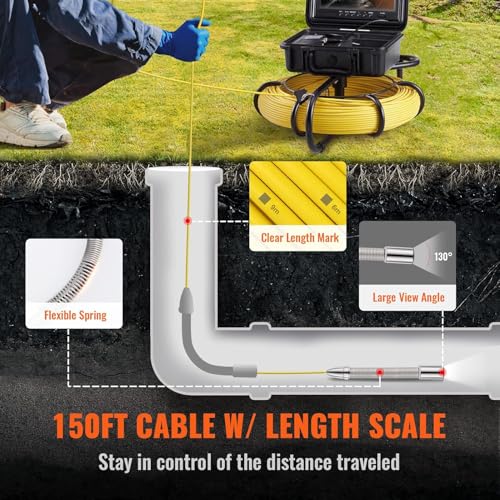 Wohuole 579DVR Sewer Camera 100Ft,Wohuole Pipe Inspection Camera Lcd Monitor thumb #4