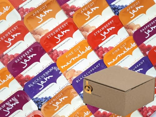 Mermelada de mermelada individual surtida porciones individuales selección de sabores mixtos (40 porciones)