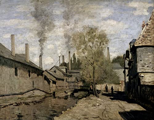 Poster Monet Le ruisseau de Robec Rouen SERENDIPITP toile 50x70