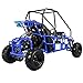 HHH Gokart GK125 is a125CC Gokart Fully Automatic Gas 2 Seater Kandi Mini Raptor gokart with Reverse for Youth (Blue)
