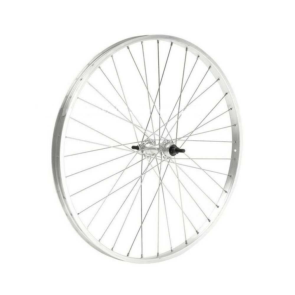 RUOTA BICI POSTERIORE 28 5 6 7 VELOCITA FILETTO ALLUMINIO CON DADO MOZZO ACCIAIO