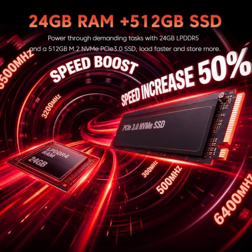 Image of KAIGERR Gaming Laptop, 24GB DDR5 512GB NVMe SSD Laptop Computer with AMD Ryzen 7 H255(8C /16T, Up to 4.9GHz), 16.0 inch Windows 11 Laptop, Radeon RX Vega 8 Graphics,WiFi 6, Backlit KB