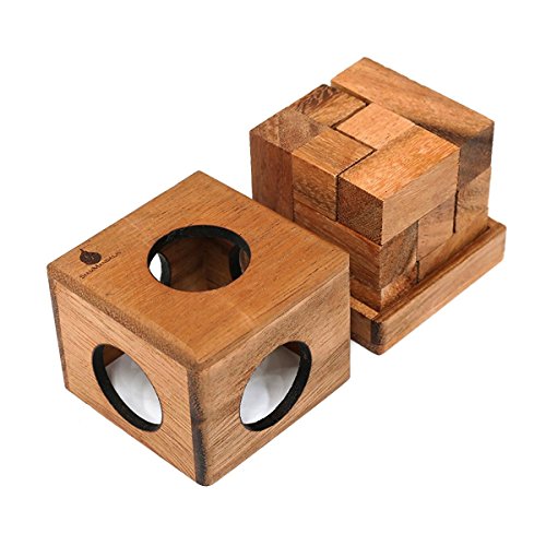 Cube Puzzle: Wooden Puzzle For Adults Handmade 3D Brain Teaser Soma Cube Brain Teaser Puzzle Stem Skill Builder Interlocking Game. Handmade Desk Accent For Offices #TOP3