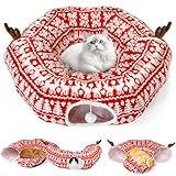 ﻿ Katzentunnel, Katzenspielzeug für Indoor-Katzen, Multifunktionales Rascheltunnel Katzenhöhle Interaktives Spielzeug für Indoor kätzchen (Christmas)