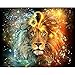 TFjXB DIY Pittura Diamante Kit Croce Mestiere Punto,Soggiorno Autoadesivi Parete della Stanza della Decorazione della Casa,Costellazione del Leone