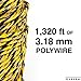 Zareba Heavy-Duty Sure Shock Aluminum Polywire - PVC-Coated Fiberglass and UV-Stabilized Electric Fence Line - 1,320 Foot Spool - Equine Fencing, Temporary Electric Fence - HDW1320YA-Z