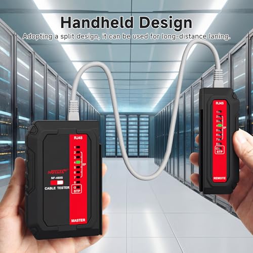 Image of NOYAFA Network Cable Tester - with POE Wire Checker, Automatic Network Tester for RJ45 RJ11 RJ12 CAT5 CAT6 CAT7 UTP Cables, for Home Office Network Maintenance, NF466