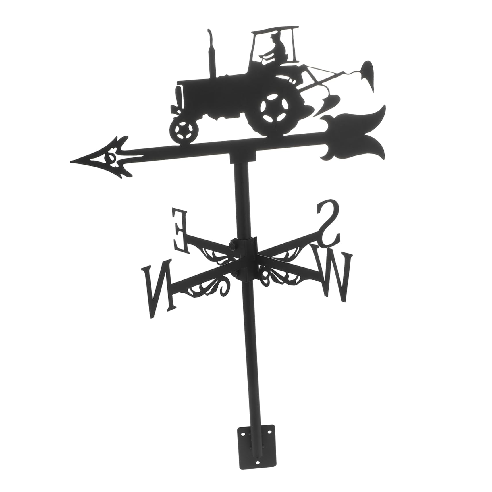 ABOOFAN Girouette Métallique Noire en Fer pour Jardin Ferme Toiture Décorative Indicateur Direction Simple D'installation