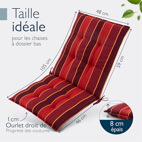 Coussin chaise jardin idéal pour repas en terrasse d'été