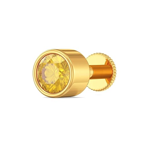 Precious stone 22k gold women Nose Pin