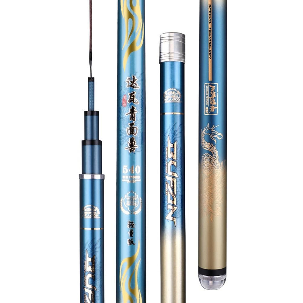 YADLCR 3.6m-10m Big Game Rod, Extra-Stiff Fishing Rod, High Carbon Fishing Rod, Hand Rod(10m)