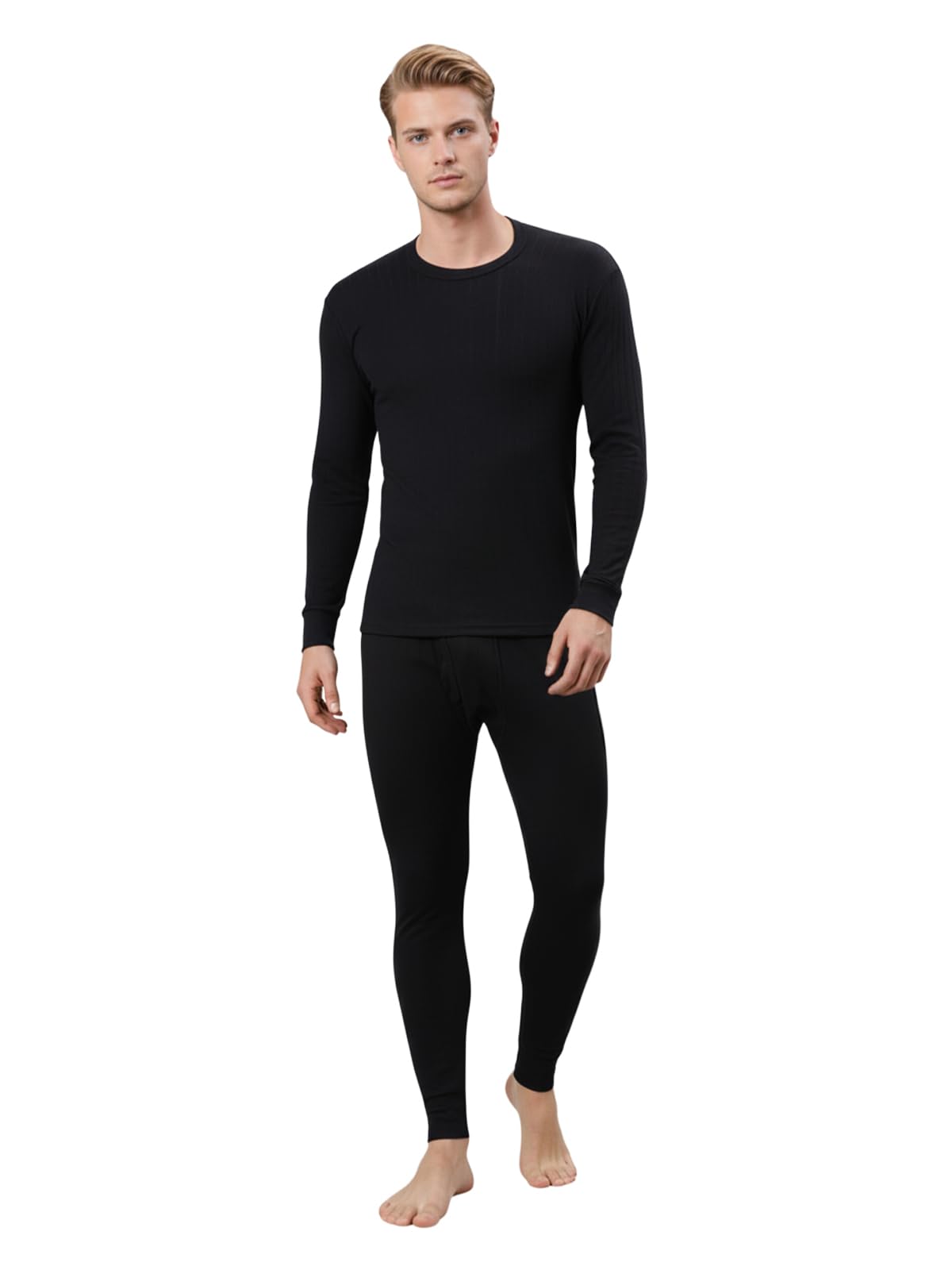 lux parker Men's Round Neck Full Sleeve Skin Friendly Winter Wear Thermal Top and Bottom Set | Thermal Set for Men-picture-26