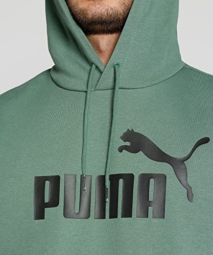 Image of Puma Cotton Men Ess Big Logo Hooded Neck Hoodie Fl (S) Mineral