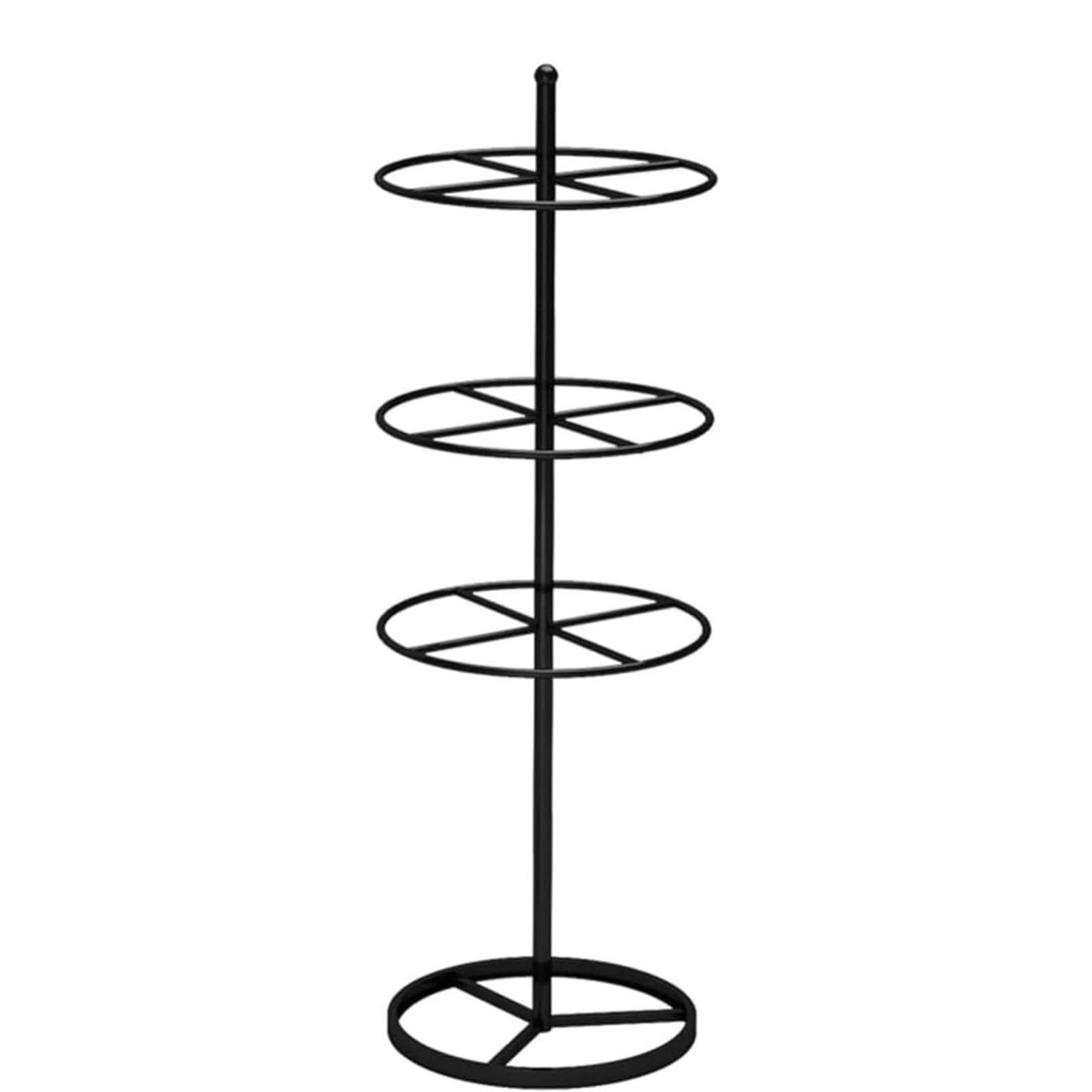 LRZPTDYU Commercial 3/4Tier Round Garment Display StandFreestanding Merching Rack for Bras Shorts Soc & UnderwearRetail Store Fixture & Black 4Tier Design