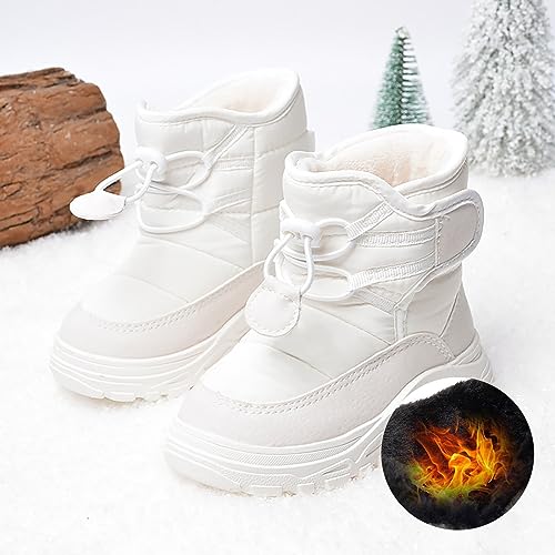 Kids Snow Boots Insulated Winter Snow Boots Faux Fur Lined Winter Warm Unisex Shoes (Toddler/Little Kid/Big Kid)3