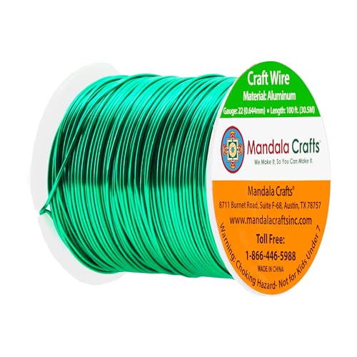 image for Mandala Crafts 22 Gauge Anodized Aluminum Craft Wire for Jewelry Makin