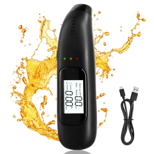 Mapille Detector Profesional del Nivel de Alcohol con Pantalla LCD, Alcoholímetro Digital, AlcoholíMetro con Sensor Portátil, Alcolimetros para Uso Personal y Profesional