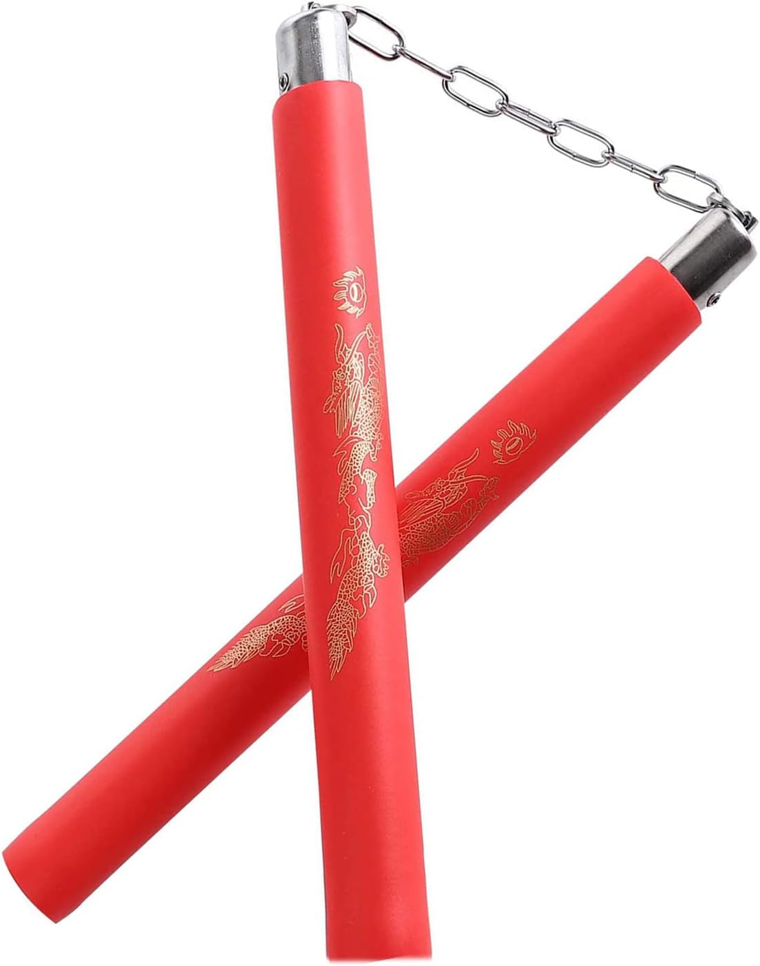 Portable Foam Nunchucks, Red Training Nunchakus Suitable for Kids & Beginners Practice and Training