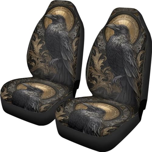 Housses de siege avant fleurs de corbeau pour garder votre voiture propre en voyage