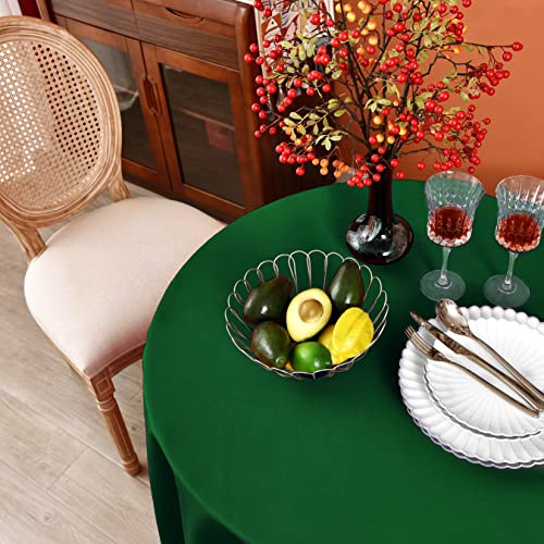 MEANMOY Green Round Tablecloth 90 Inch Water Resistant Table Cloth by MEANMOY - Used condition - Image 5