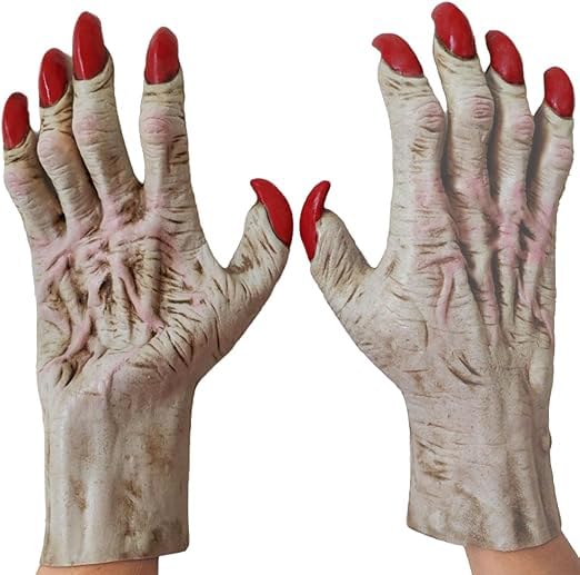 FakeFace Halloween Ghost Claw Glove Scary Latex Werewolf Mitten Vampire Skeleton Hand Glove Horror Devil Demon Wolf Claw Handwear