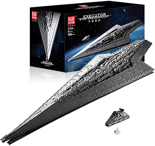 EWWEEQQ Technology Star Destroyer Model Mold King 13134 7588 Teile Großer UCS Super Star Destroyer MOC Clamp Building… – Bild 3