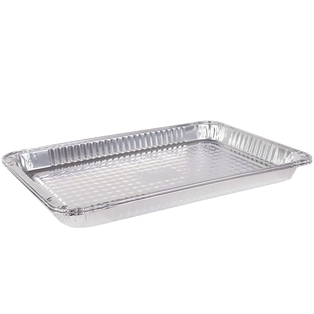 Bluesky Full Size Shallow Ultra Heavy Duty Pans- Pack of 2 -Ideal for All Cooking Needs Standard Silver