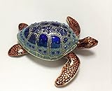 Sea Turtle Crystal Studded Pewter Jewelry Trinket Box