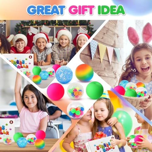 6 Set Squishy Stress Squeezing Balls
