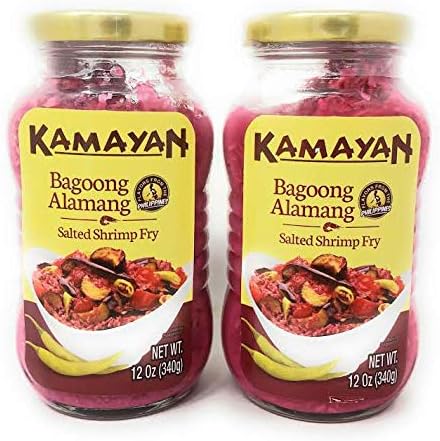 Kamayan Bagoong Alamang Salted Shrimp Fry, Net Wt 12oz (340g) per Jar, 2 Pack