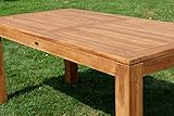 AS-S Wuchtiger Teak Bigfuss Gartentisch 180×90 Holztisch Teaktisch Garten Tisch Holz - 6