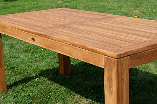ASS Wuchtiger Echt Teak Bigfuss Gartentisch 180x90 Holztisch Teaktisch Garten Tisch Holz – Bild 6