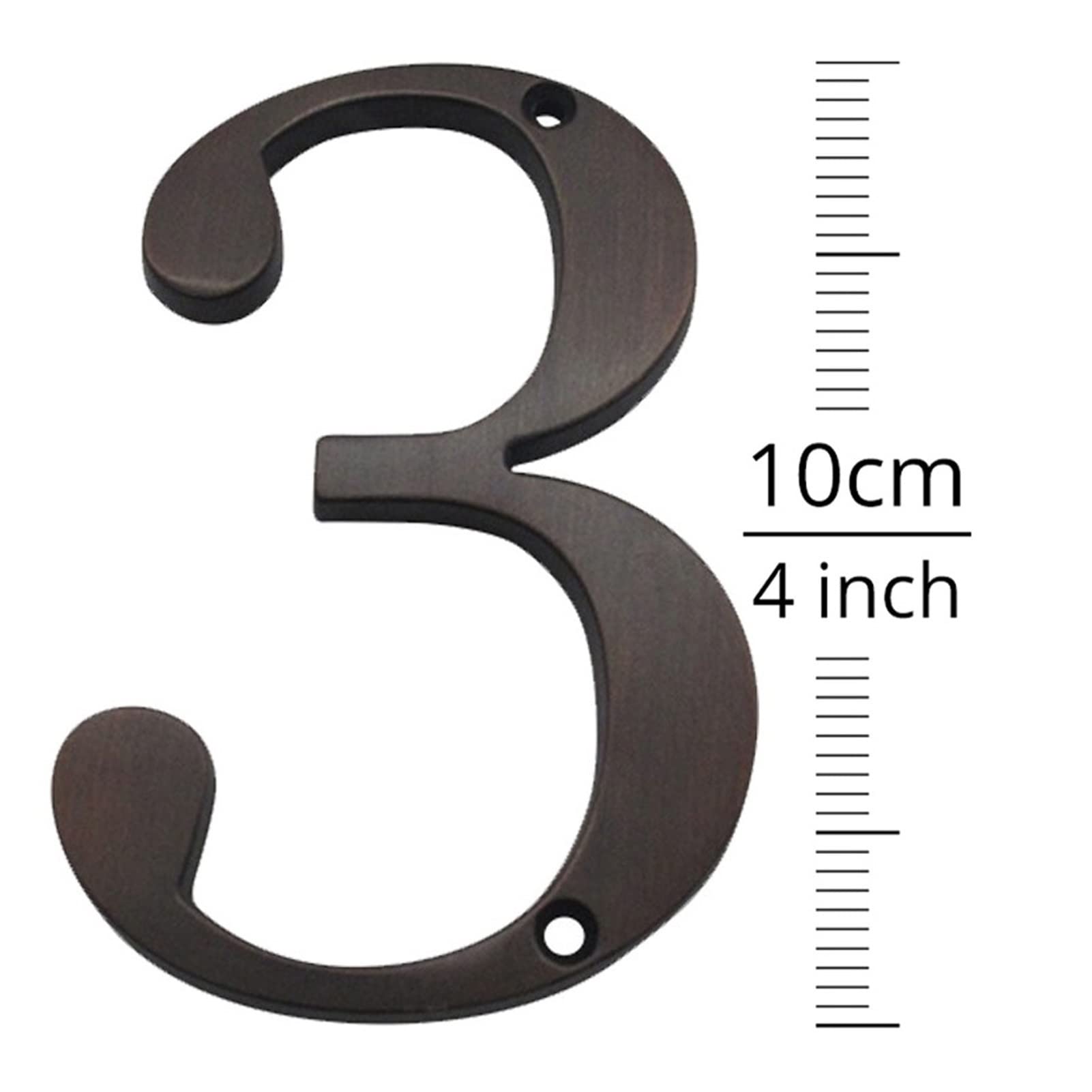 Numero civico della decorazione del giardino parete caffè fai da te 10 cm 4 pollici in lega di zinco(0)