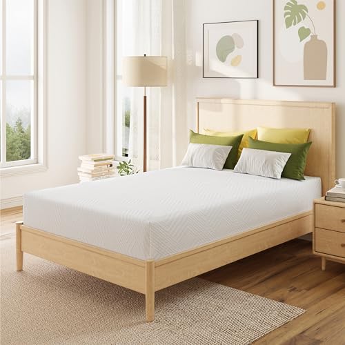 Image of MLILY Full Mattress in a Box, 10 inch Mattresses for Platform Bed Double Size Daybed Bunk, Green Tea Memory Foam Medium Firm