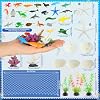Duraaamo Set de Diorama Oceánico de 39 Piezas, Kit de Accesorios para Proyectos de Hábitat, Figuras de Animales del Mar, Tiburones y Peces Pequeños, Criaturas Oceánicas de Plástico con Coral para Paisajes en Miniatura, Fiestas de Cumpleaños, VBS, Proyectos de Manualidades DIY 6
