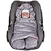 ByBoom Bébé Couverture Enveloppante Hiver Universelle Multi-Usages, pour Coques Bébé, Sièges Auto (p.ex. Maxi-Cosi, Römer, etc), pour Landaus, Poussettes ou Lits Bébé; L'ORIGINAL AVEC L'OURS