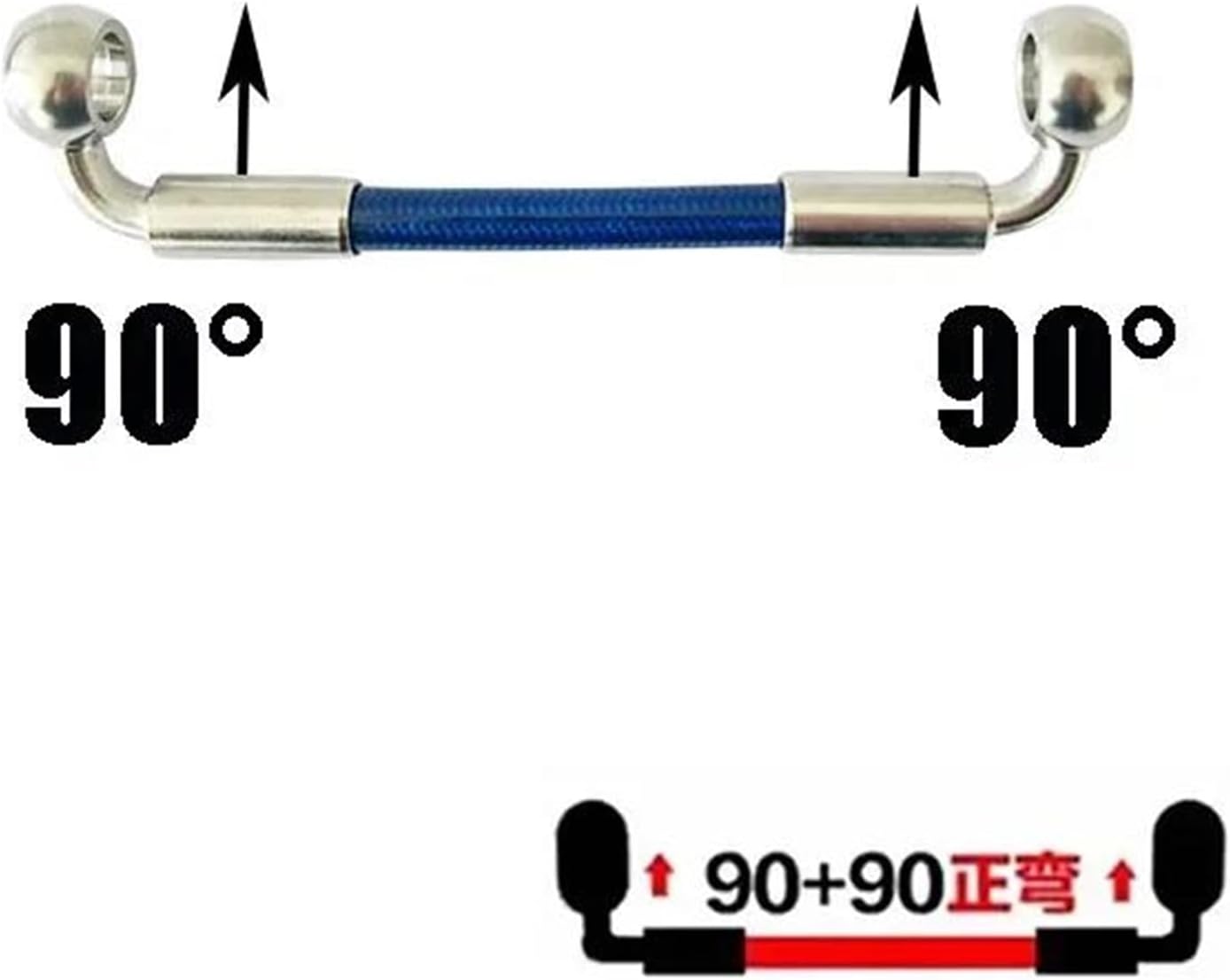 Brake Accessories 90-90 Degree Motorcycle 10Mm Banjo Hydraulic Brake Oil Hose Line Stainles Steel Braided Cable Tubing Pipe Accessories